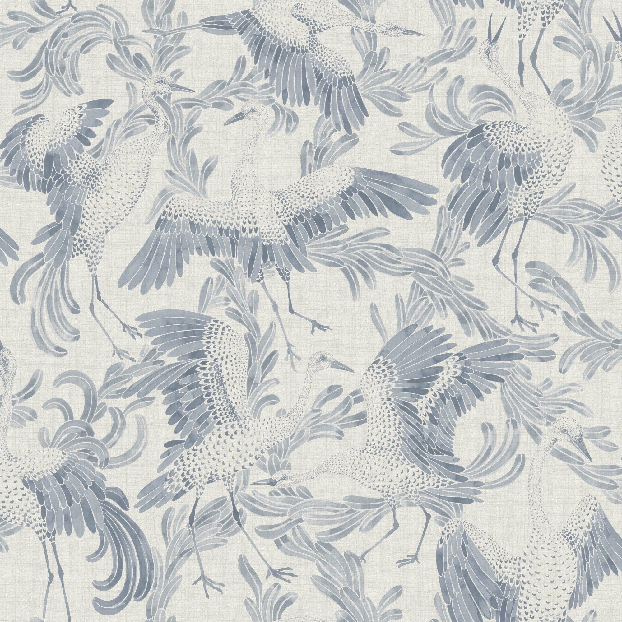 Dancing Crane - Blue & White 3129