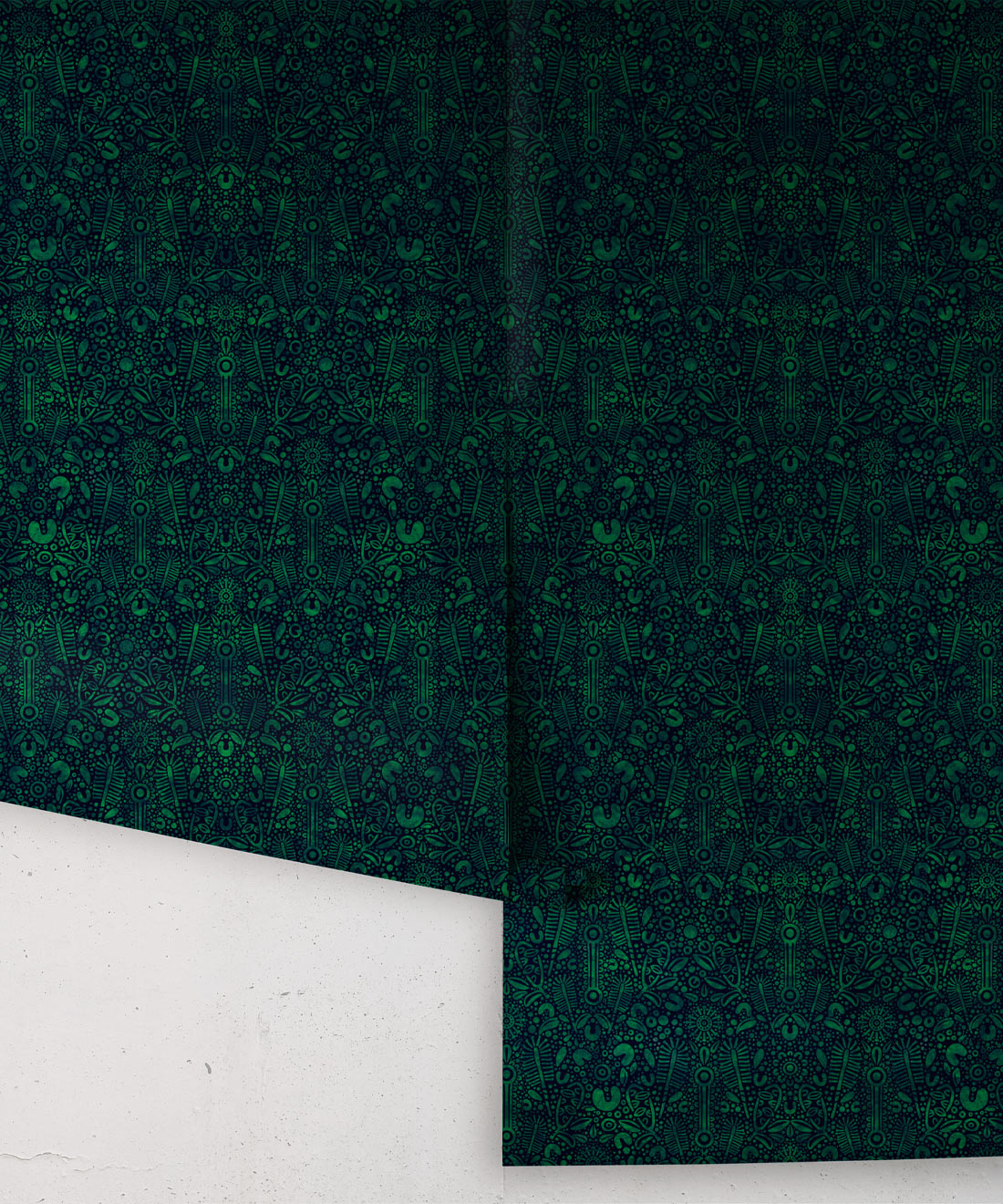 Banksia Bloom Wallpaper, Dark Green