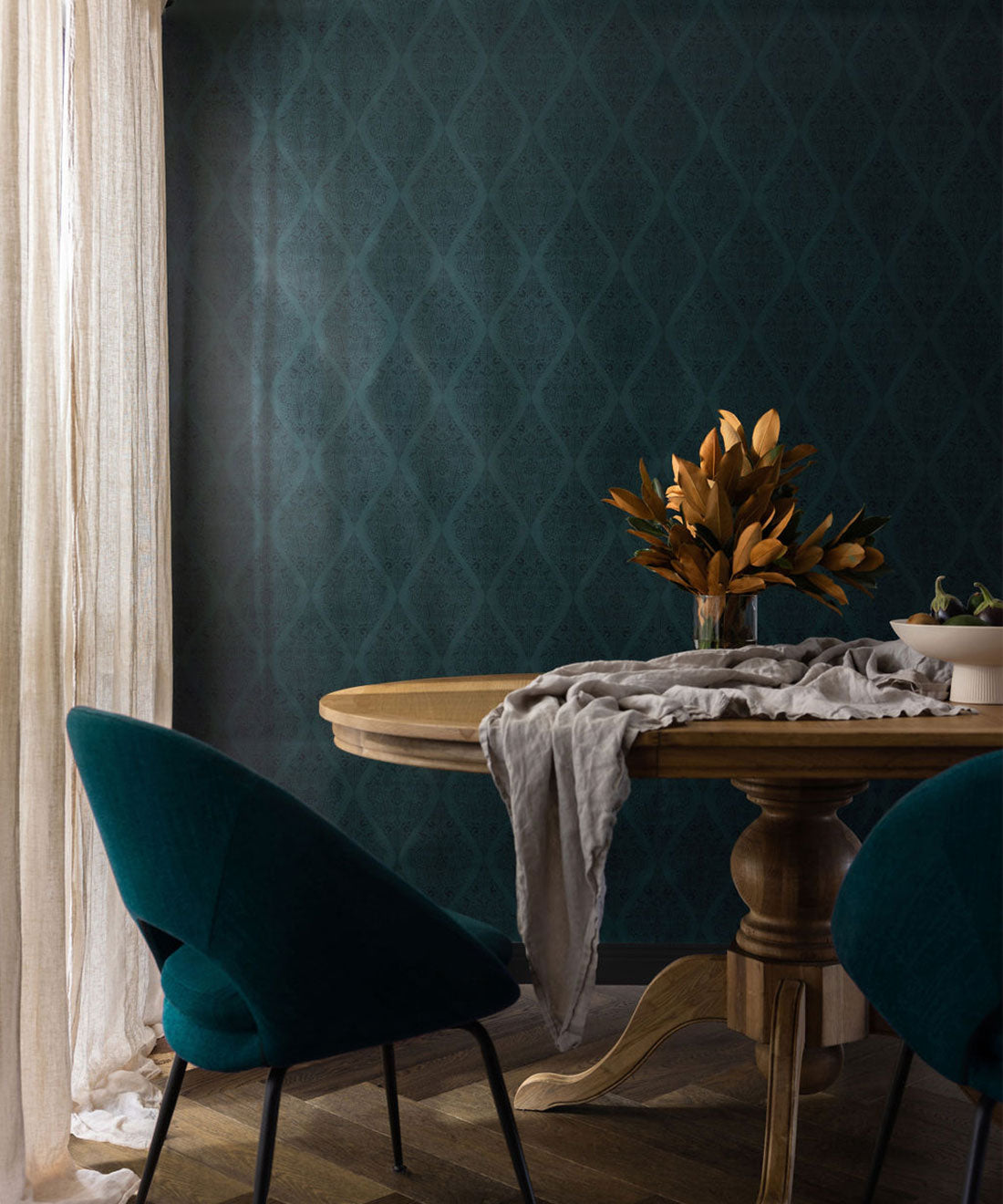 Banksia Wallpaper, Teal