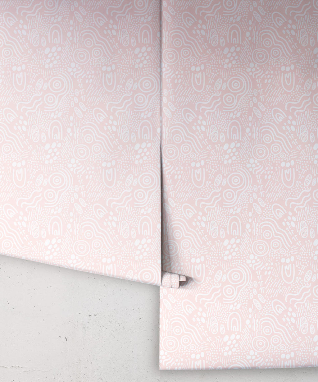 Landscapes Wallpaper, Pink & White