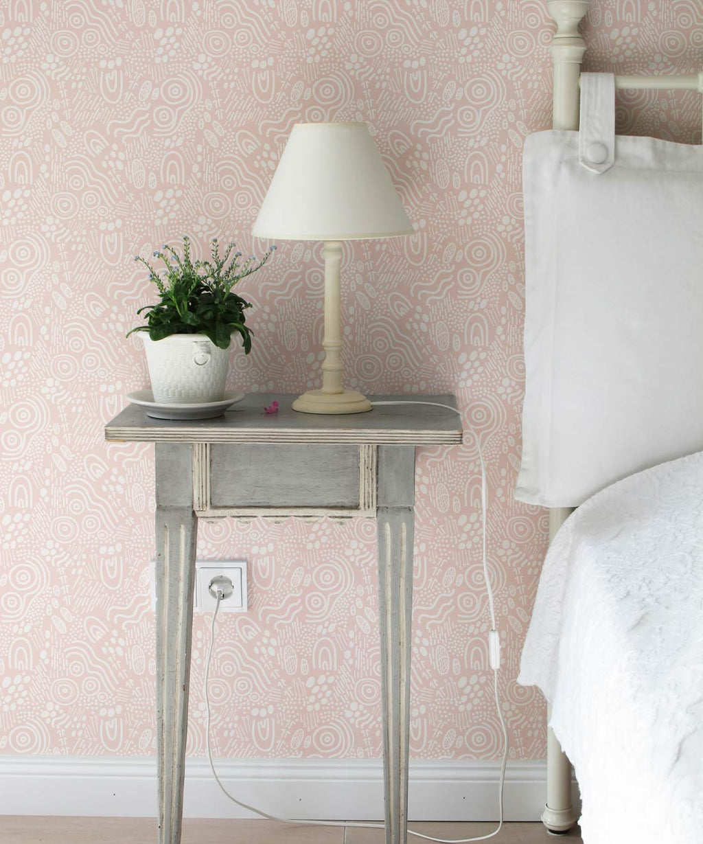 Landscapes Wallpaper, Pink & White