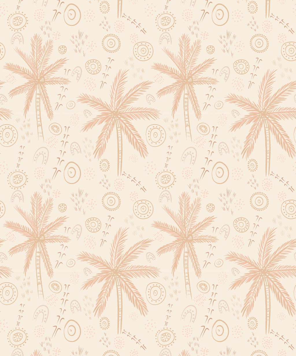 People On Country Wallpaper, Beige