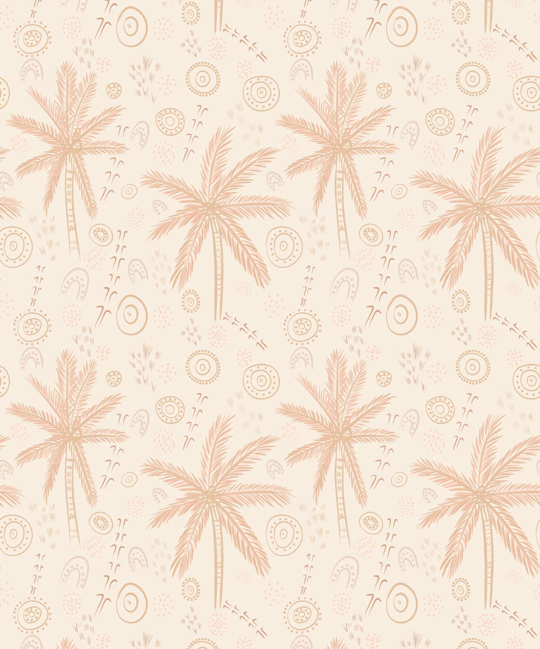 People On Country Wallpaper, Beige
