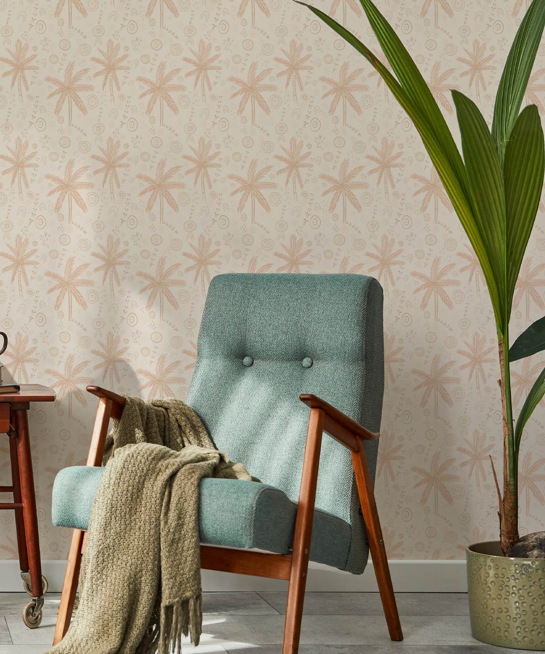 People On Country Wallpaper, Beige