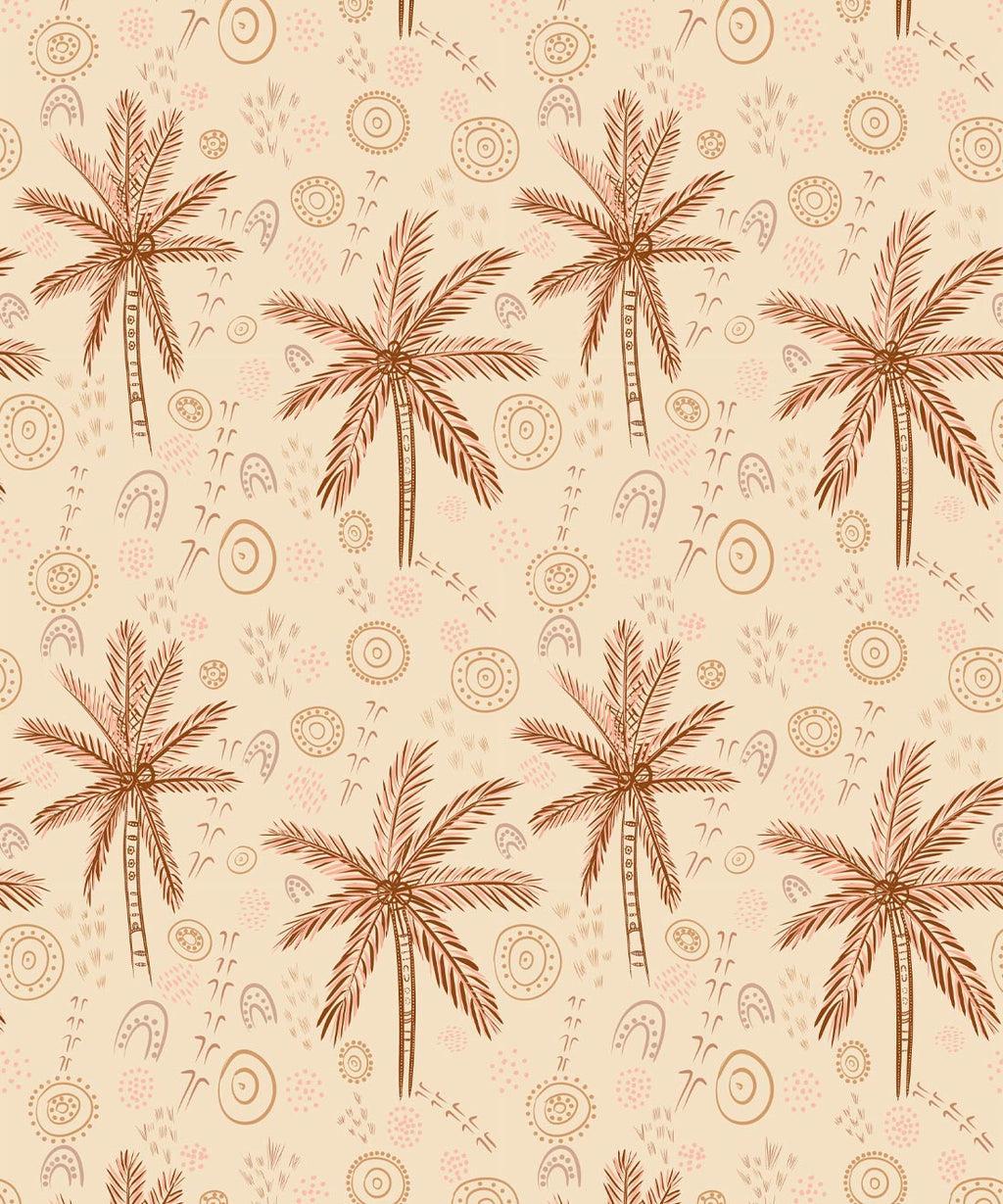 People On Country Wallpaper, Cream