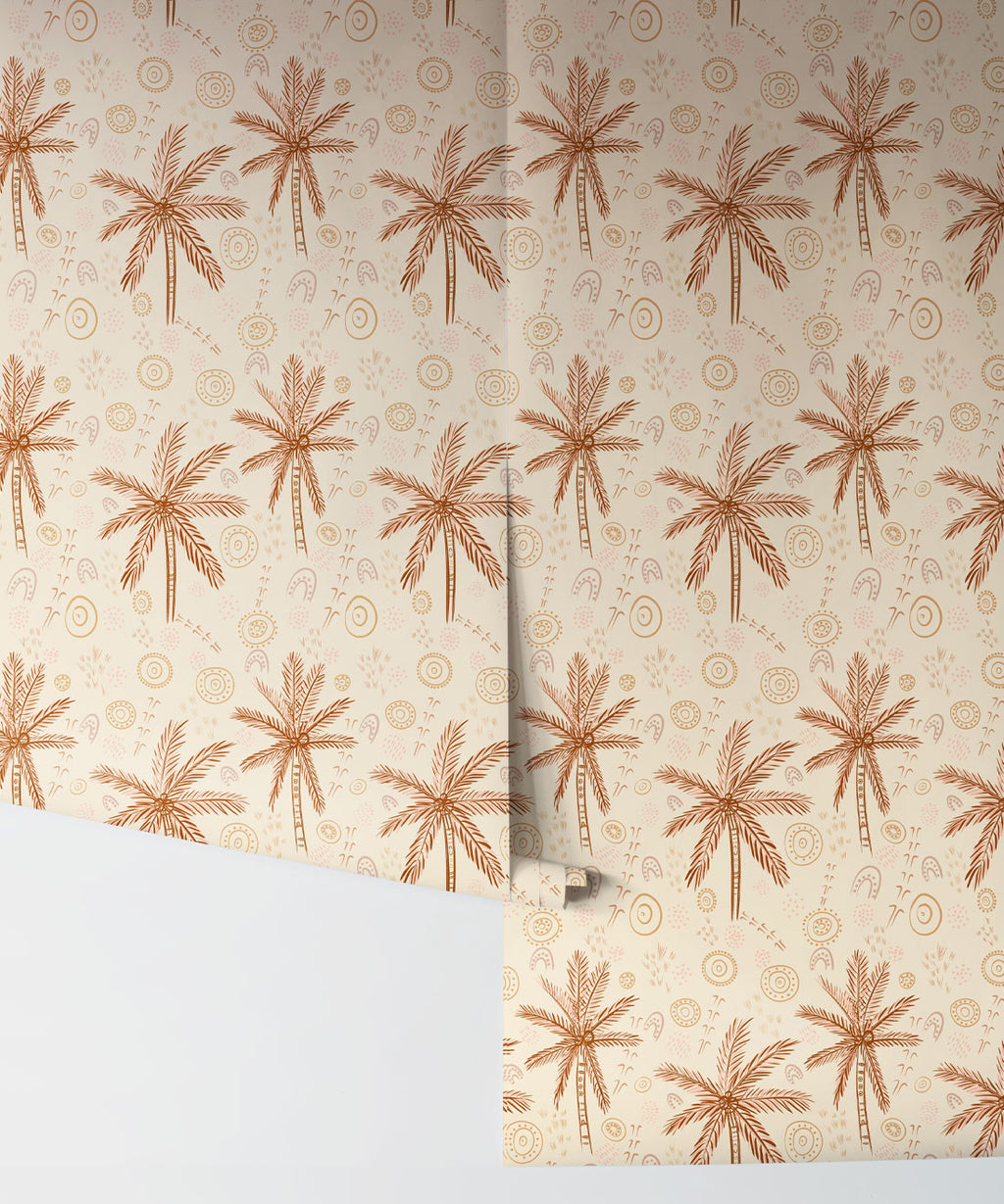 People On Country Wallpaper, Cream