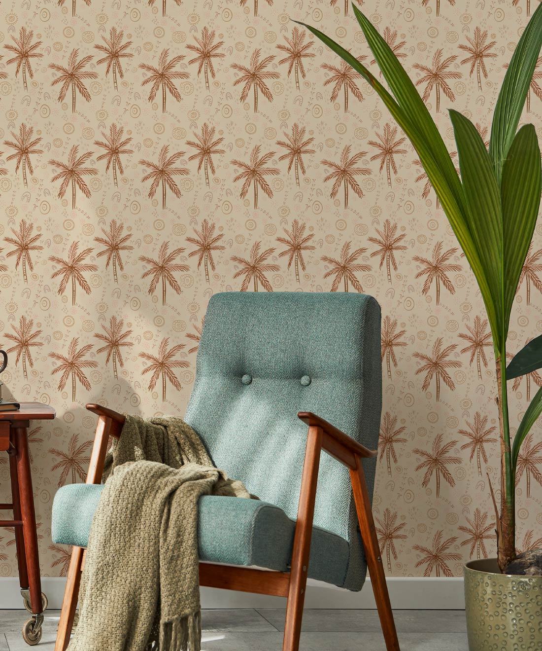 People On Country Wallpaper, Cream