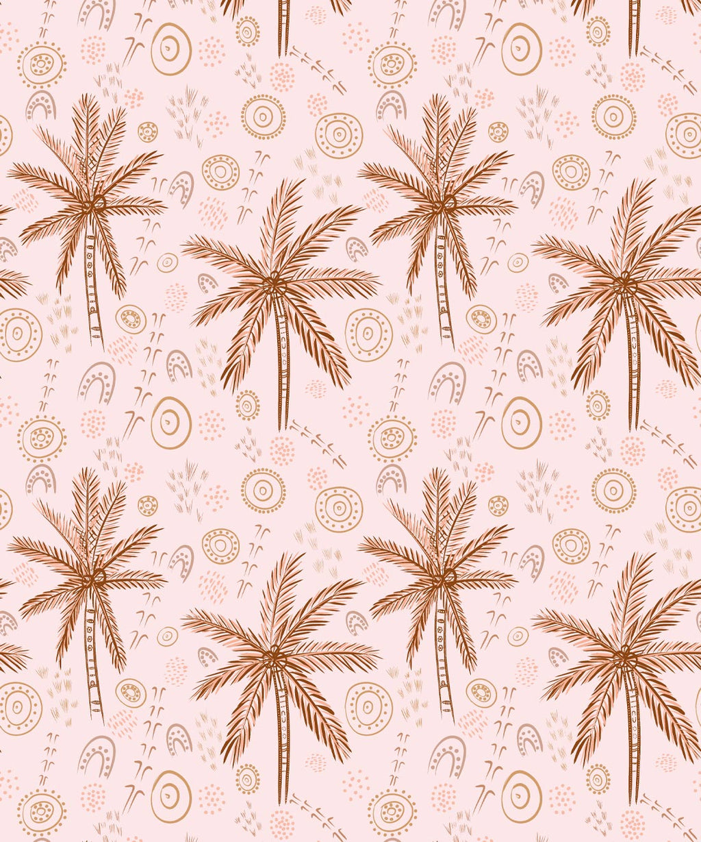People On Country Wallpaper, Pink