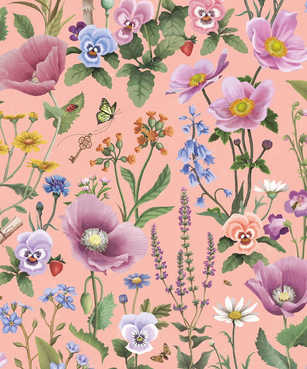 Garden of Dreams Wallpaper, Perfect Peach