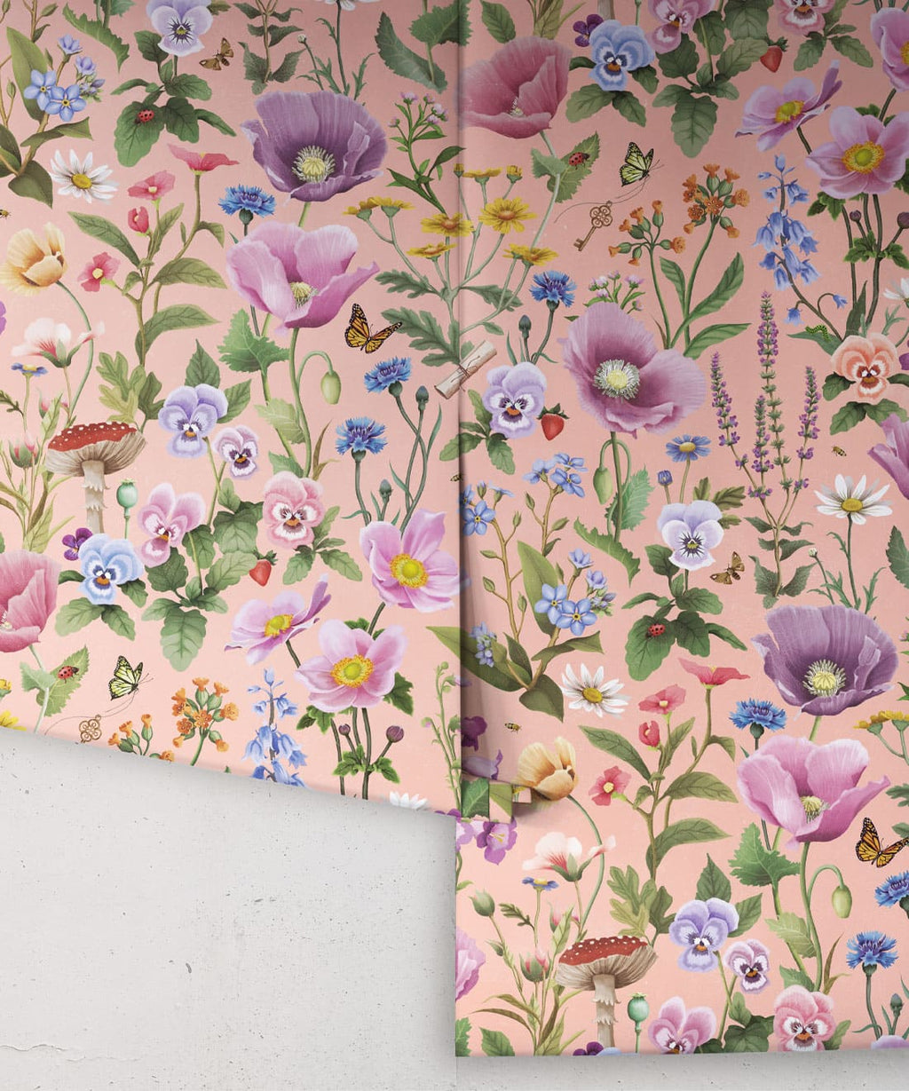 Garden of Dreams Wallpaper, Perfect Peach