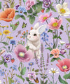 Garden of Bunnies Wallpaper, Lilac