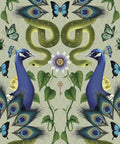 Garden of Elysium Wallpaper, Taupe Green