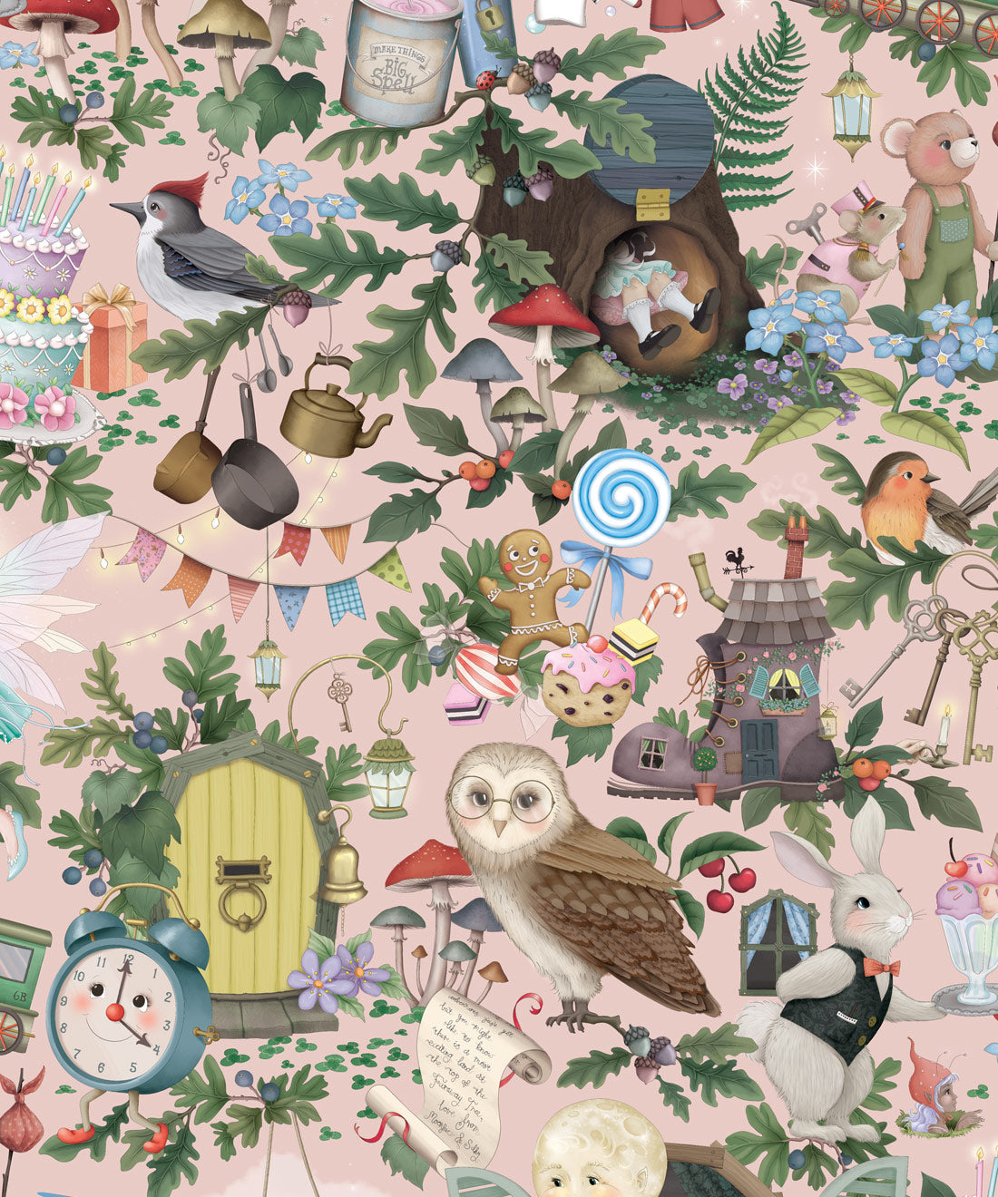 The Faraway Tree Wallpaper, Blush