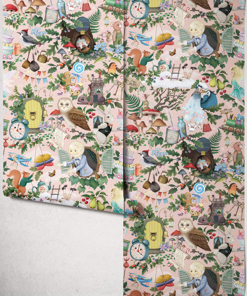 The Faraway Tree Wallpaper, Blush