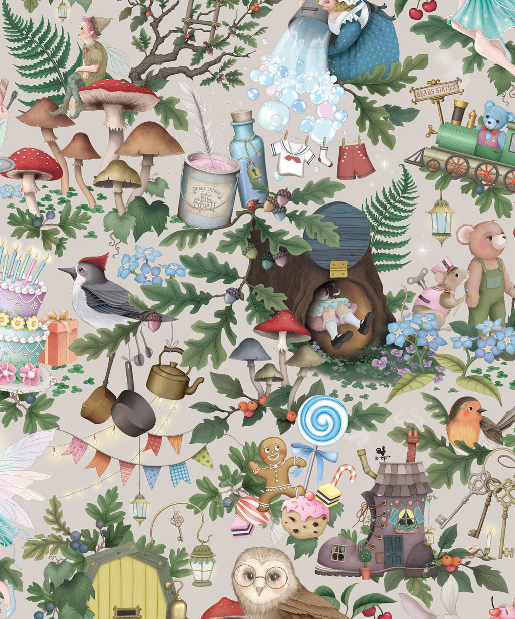 The Faraway Tree Wallpaper, Mushroom