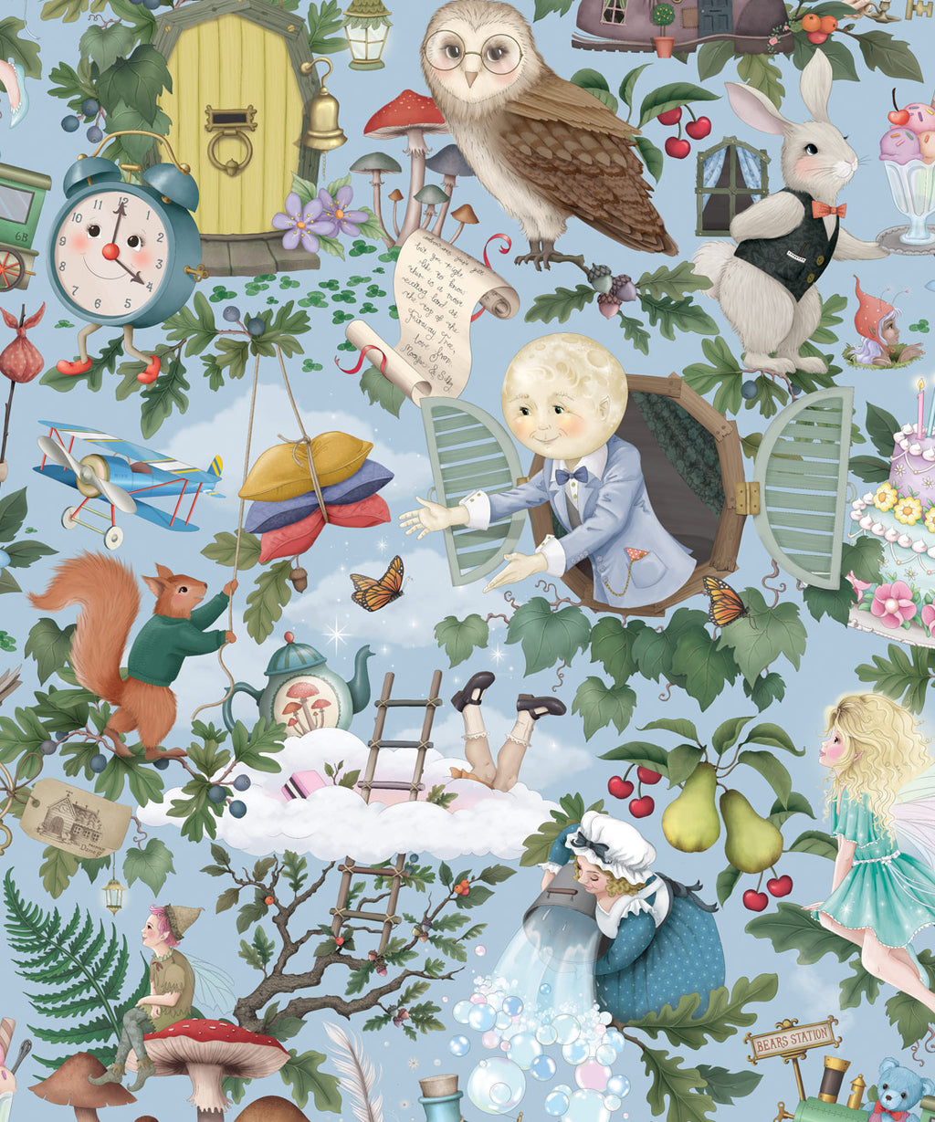 The Faraway Tree Wallpaper, Periwinkle