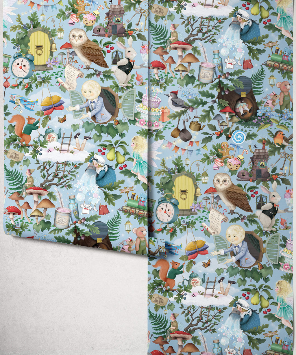 The Faraway Tree Wallpaper, Periwinkle