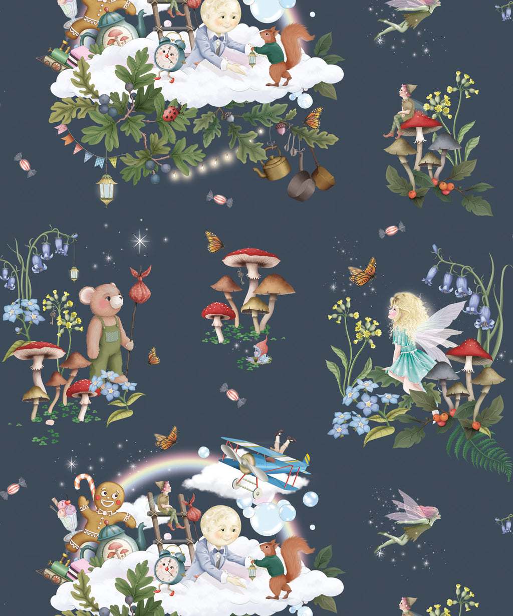 Land of Enchantments Wallpaper, Navy