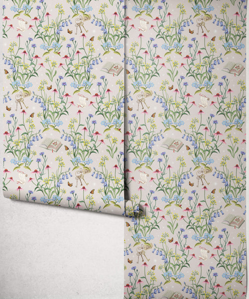Papel pintado Prado de cuento, champiñón