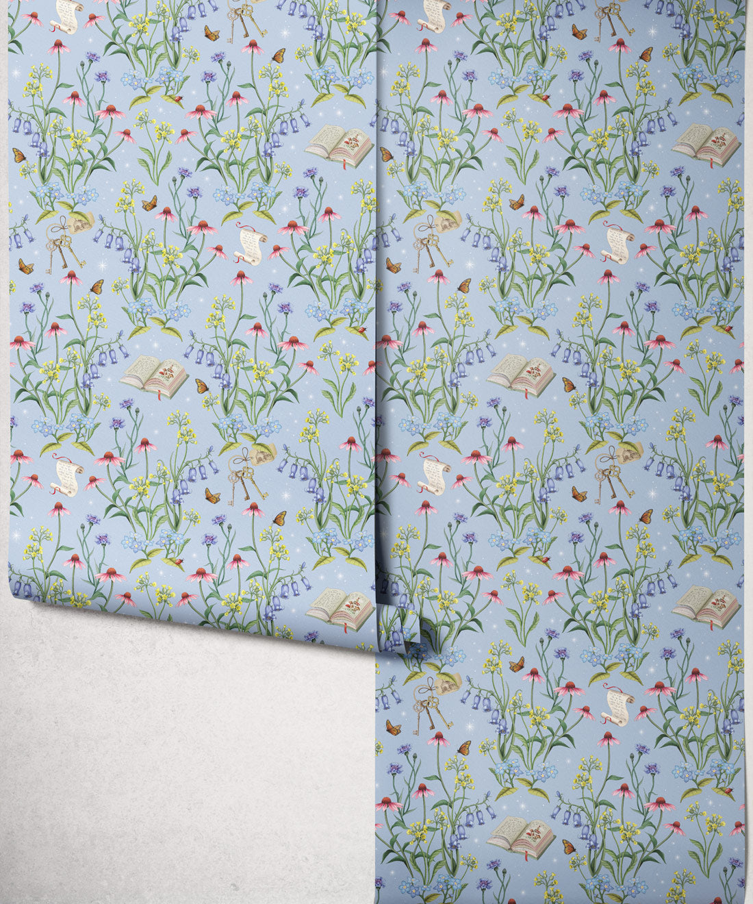 Storybook Meadow Wallpaper, Periwinkle
