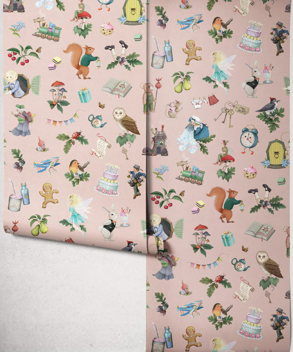 Faraway Friends Wallpaper, Blush