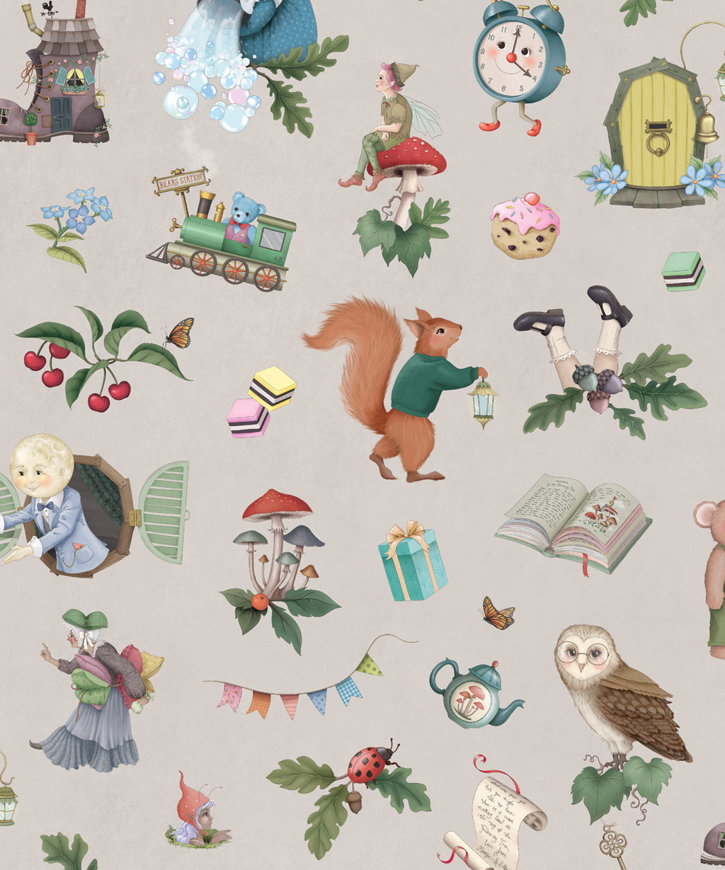 Faraway Friends Wallpaper, Mushroom