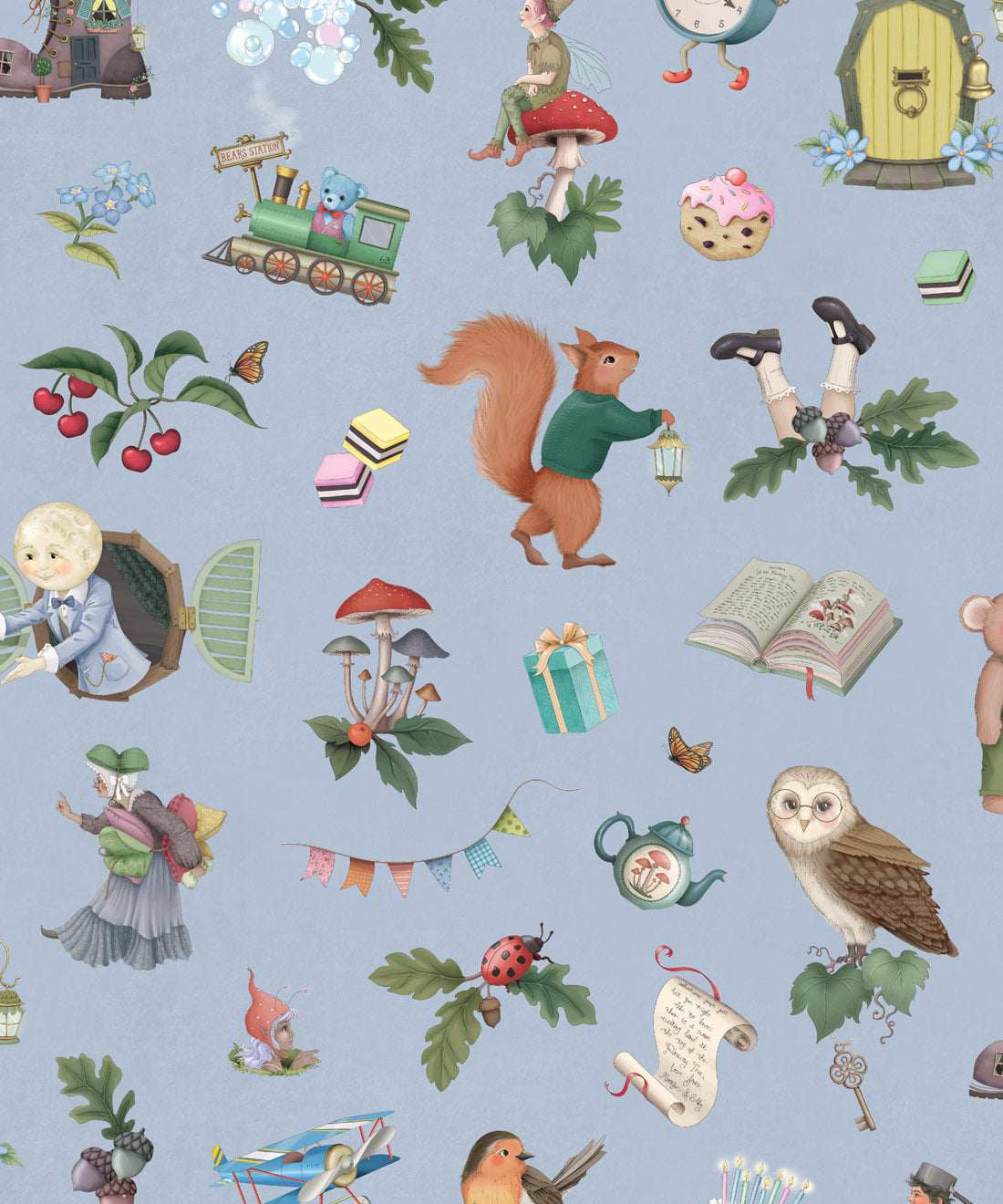 Faraway Friends Wallpaper, Periwinkle
