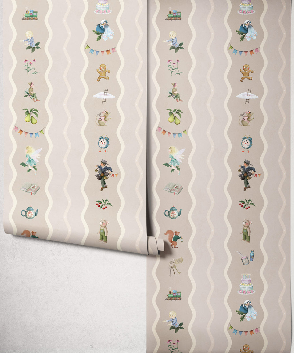 Slippery Slip Wallpaper, Mushroom