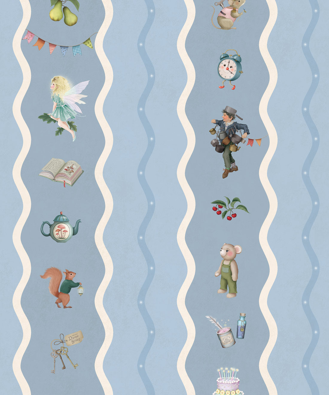 Slippery Slip Wallpaper, Periwinkle