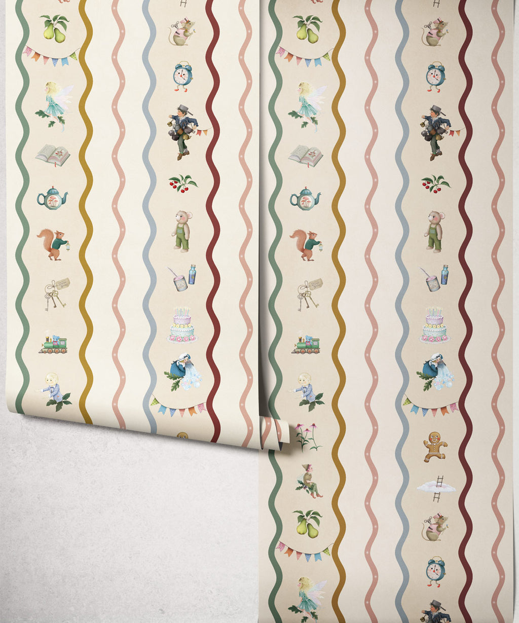 Slippery Slip Wallpaper, Rainbow