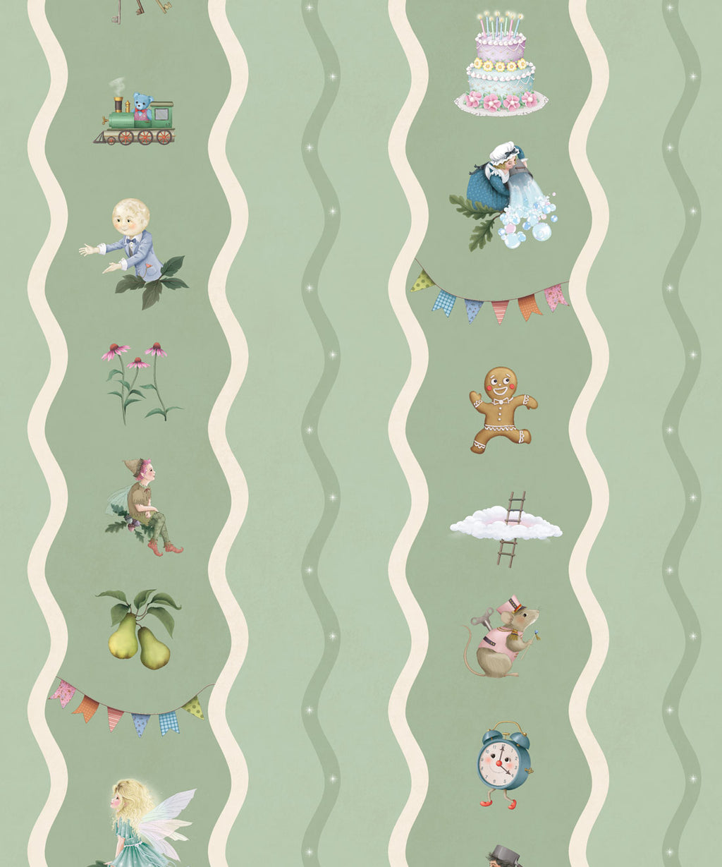 Slippery Slip Wallpaper, Sage