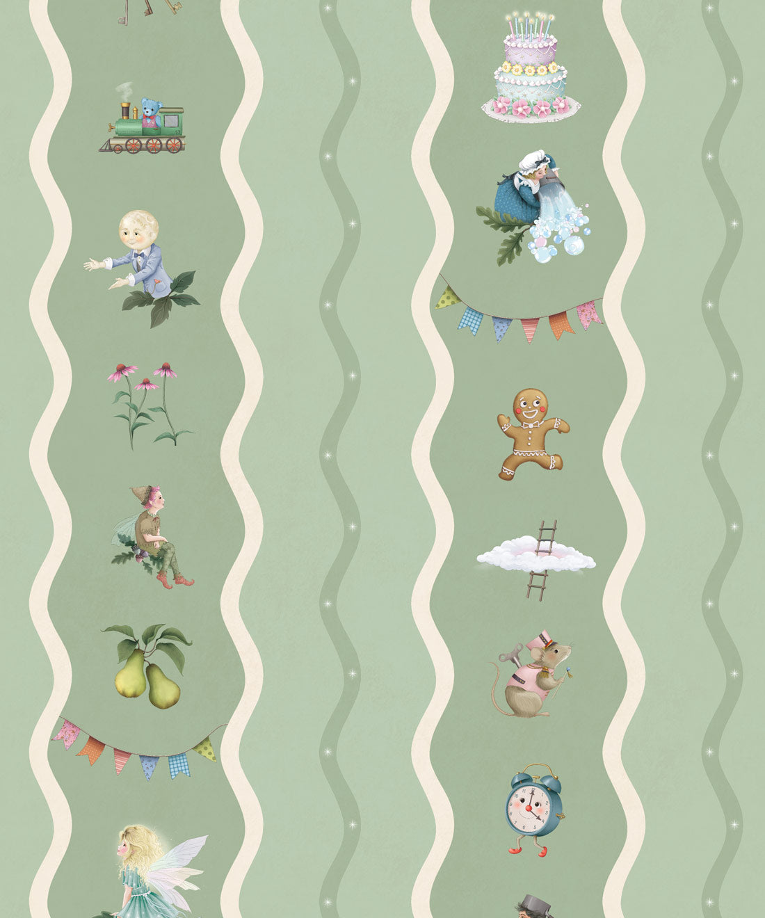 Slippery Slip Wallpaper, Sage