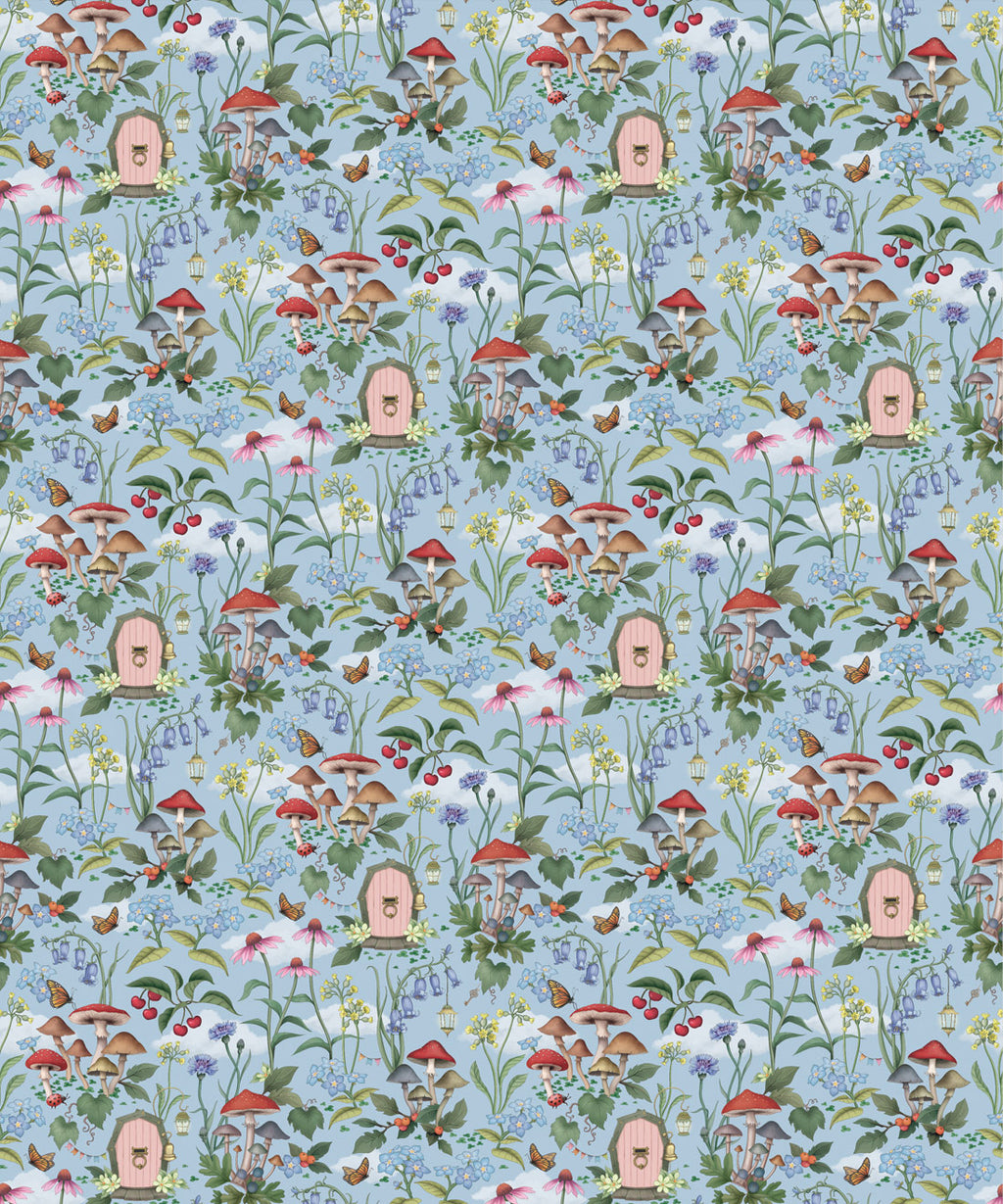 The Wishing Door Wallpaper, Periwinkle