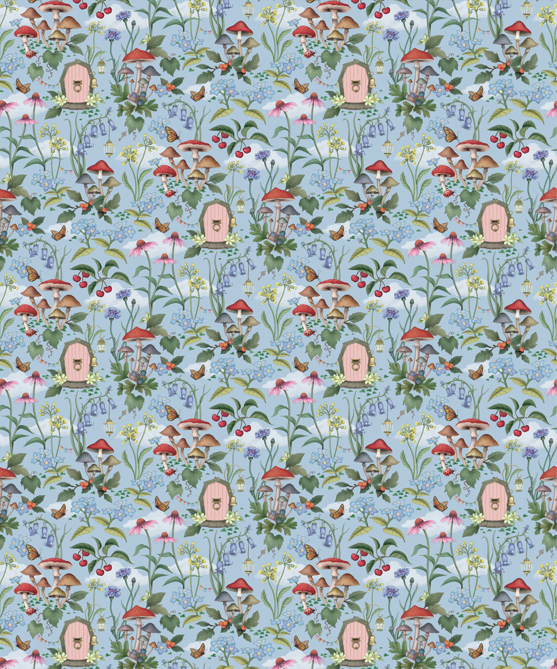 The Wishing Door Wallpaper, Periwinkle