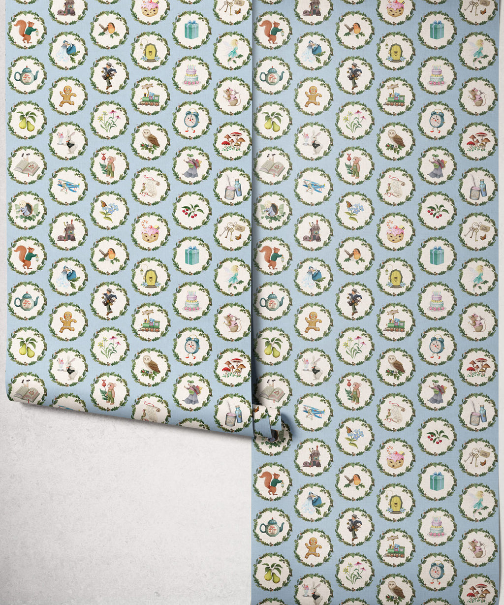 Enchanted Keepsakes Wallpaper, Periwinkle