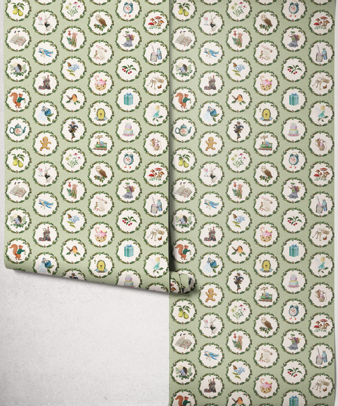 Enchanted Keepsakes Wallpaper, Sage