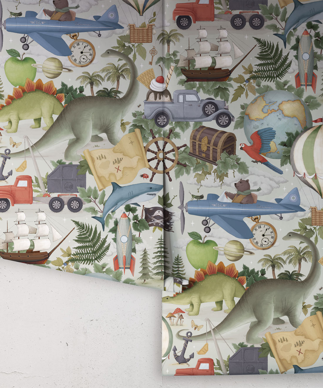 Adventureland Wallpaper, Misty Green