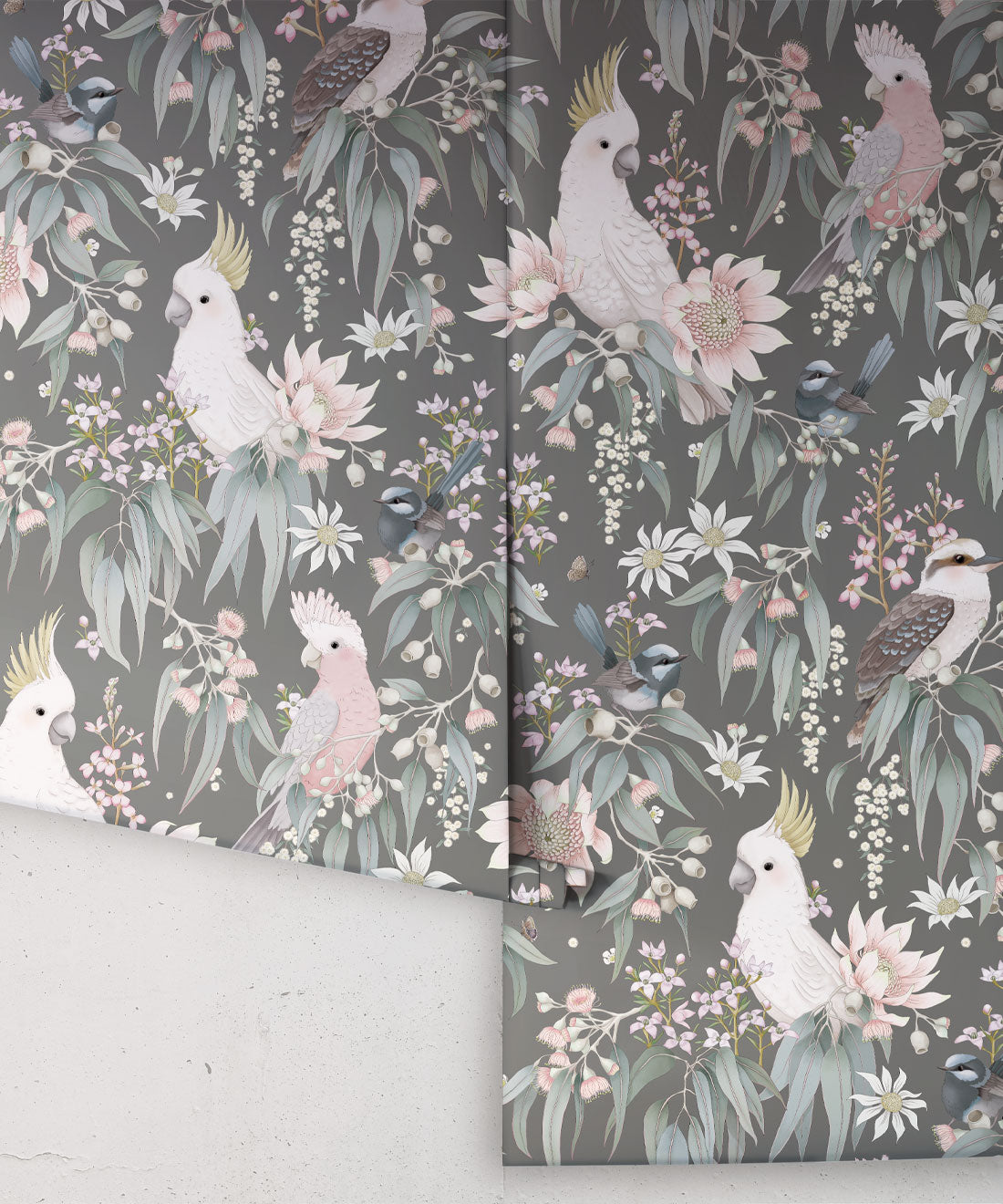 Bush Melody Wallpaper, Gum Gray