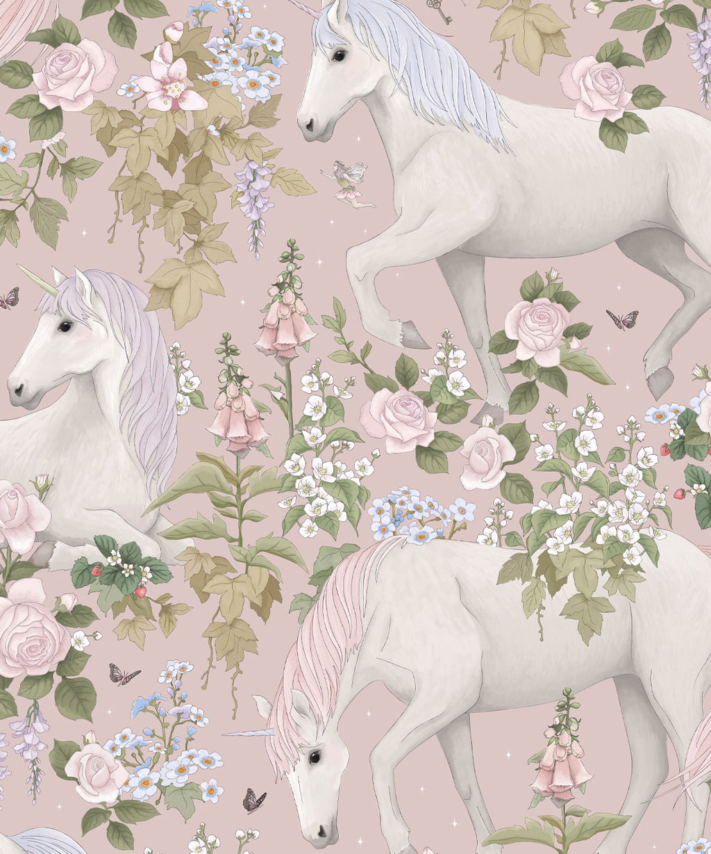 Unicorn Dreams Wallpaper, Ballet Rose