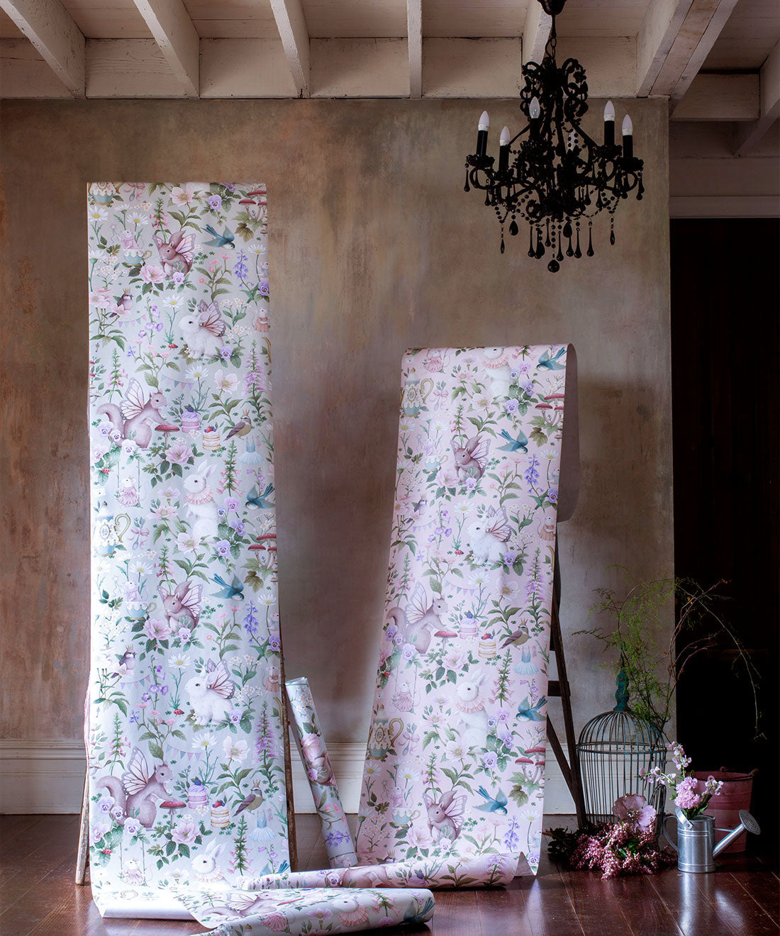 Garden Party Wallpaper, Petal Pink