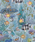 Treasure Reef Wallpaper, Island Blue