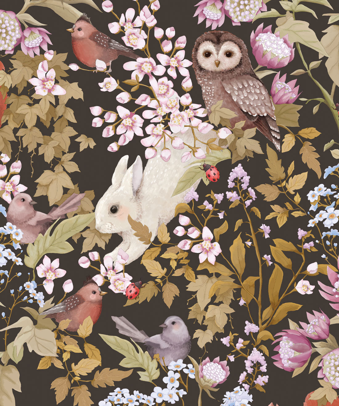 Woodlands Wallpaper, Antique