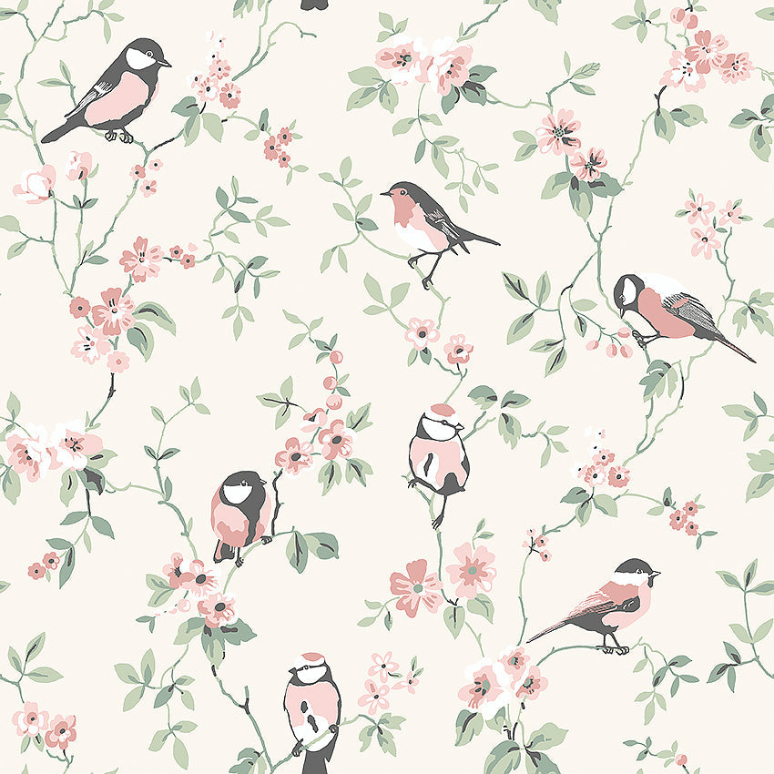 Borastapeter Birds - pink 7682