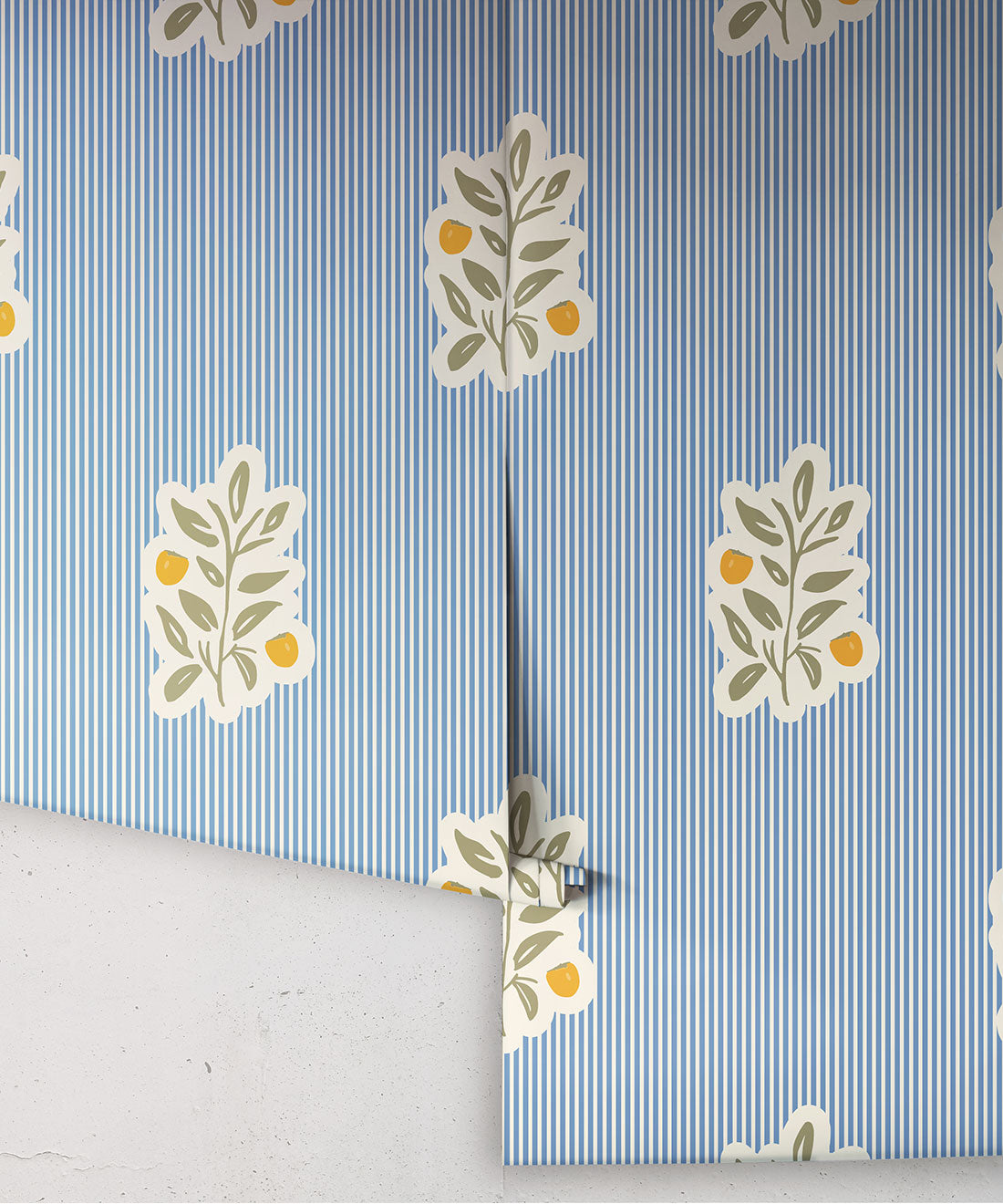 Piper, Nooooo Wallpaper, Blue & Orange