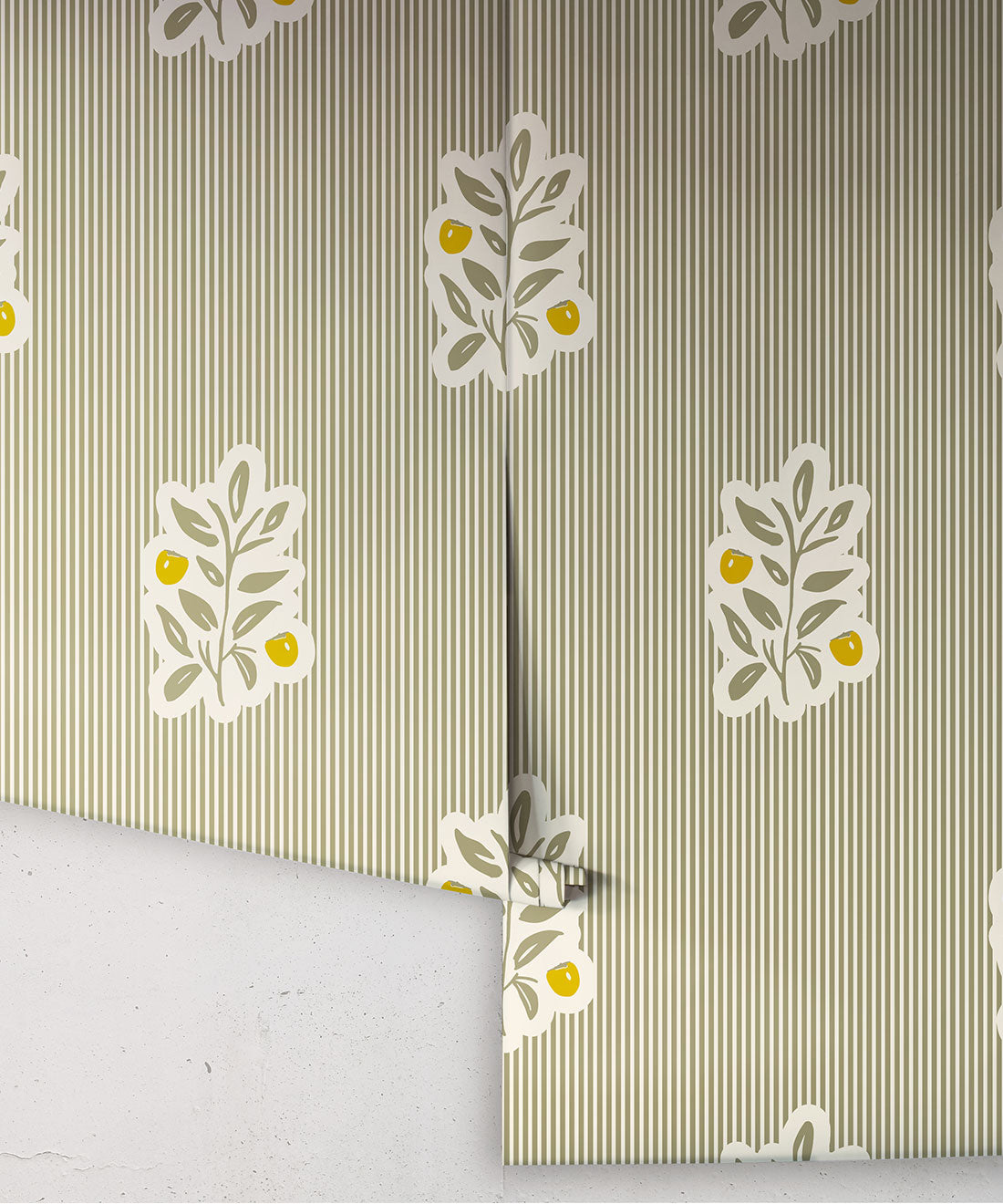 Piper, Nooooo Wallpaper, Olive & Yellow