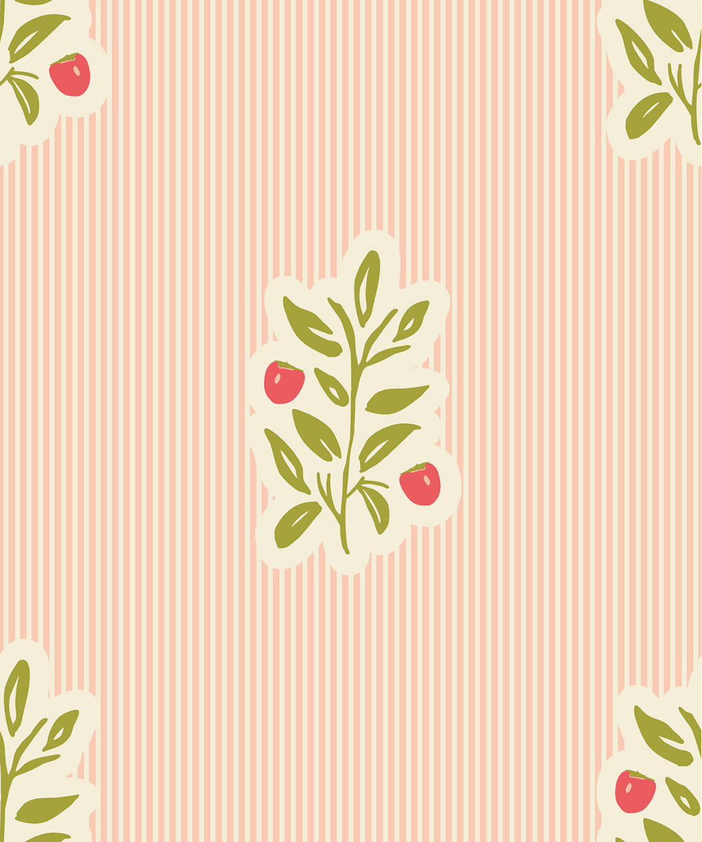 Piper, Nooooo Wallpaper, Peach & Pink