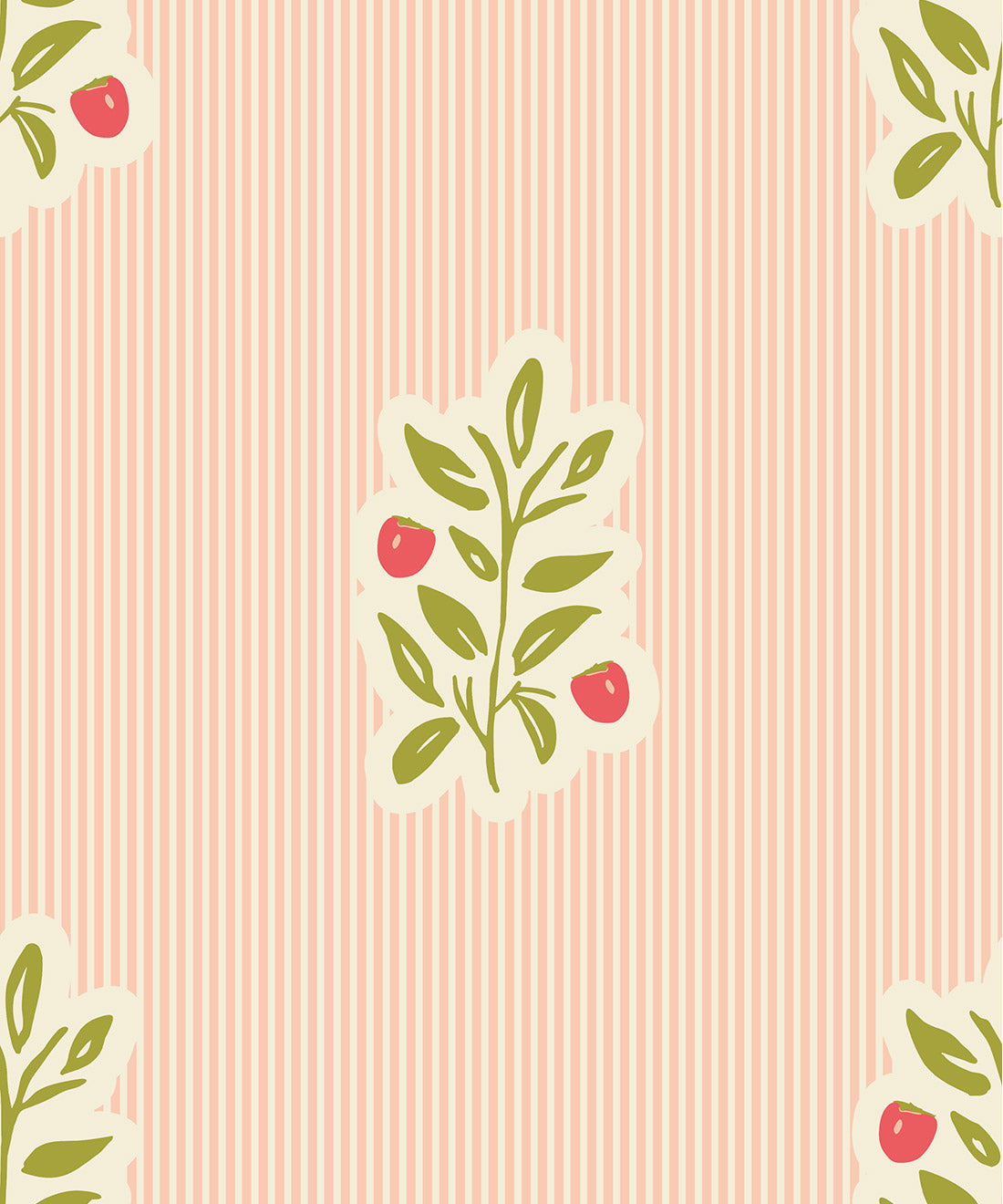 Piper, Nooooo Wallpaper, Peach & Pink