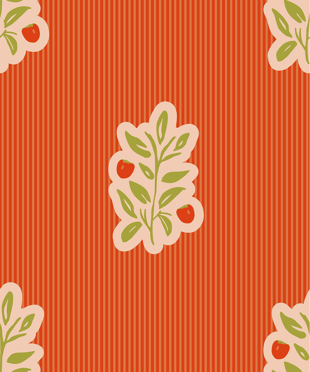 Piper, Nooooo Wallpaper, Tangerine