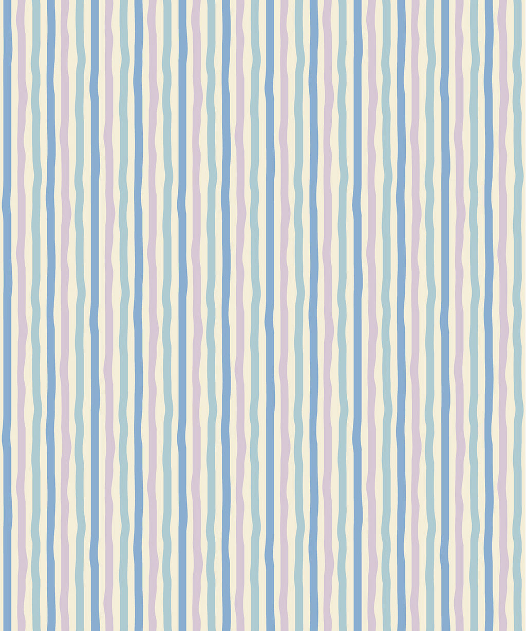 Can’t Keep It Straight Wallpaper, Blue & Lavender