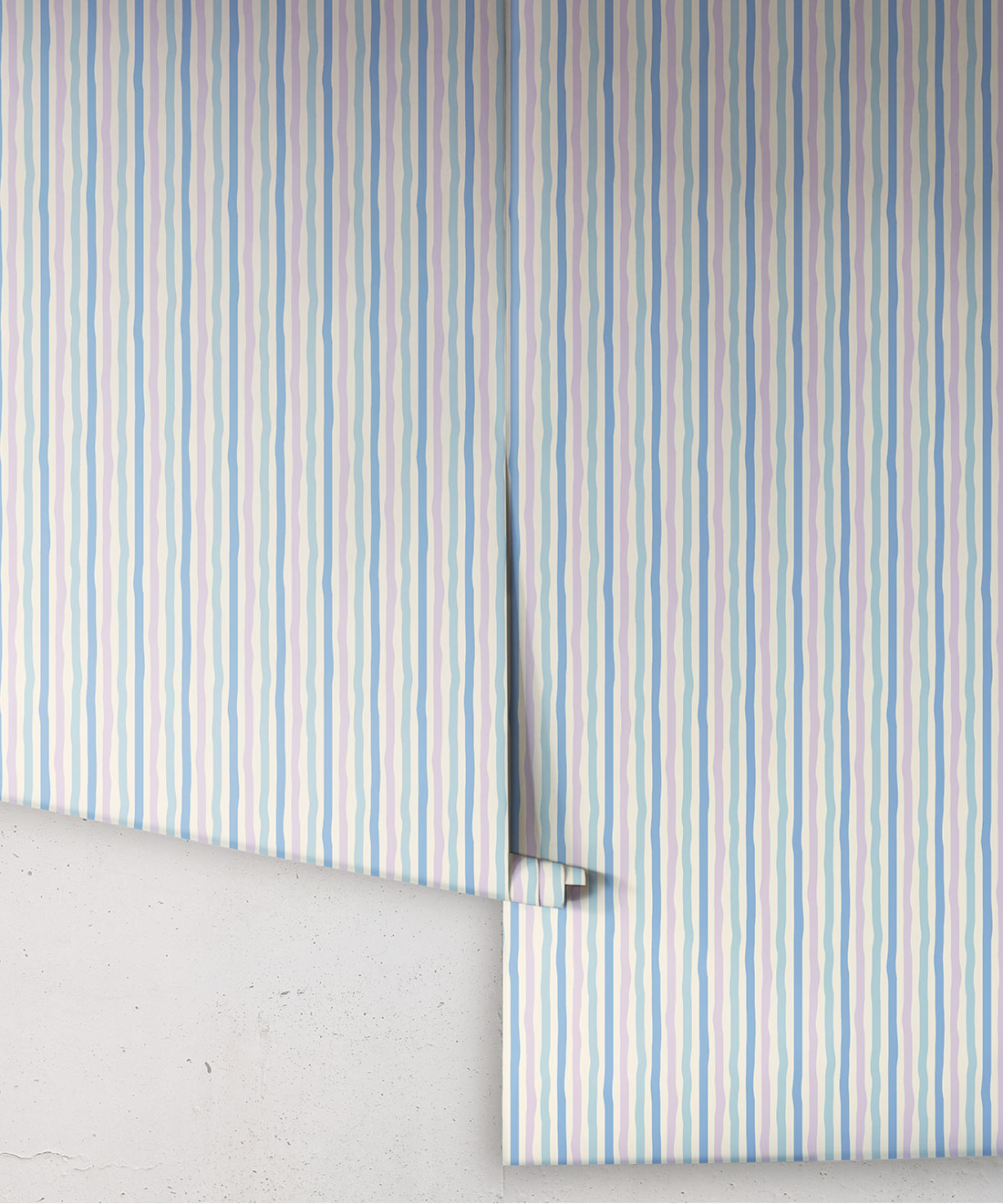 Can’t Keep It Straight Wallpaper, Blue & Lavender